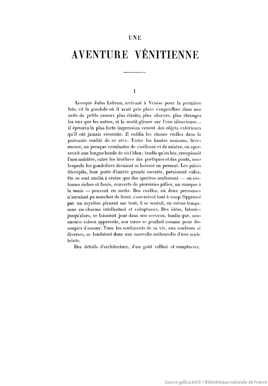 Une aventure vénitienne - Page 1